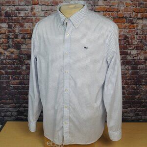 Vineyard Vines Performance Whale Button Down Shirt Classic Fit Mens L Large